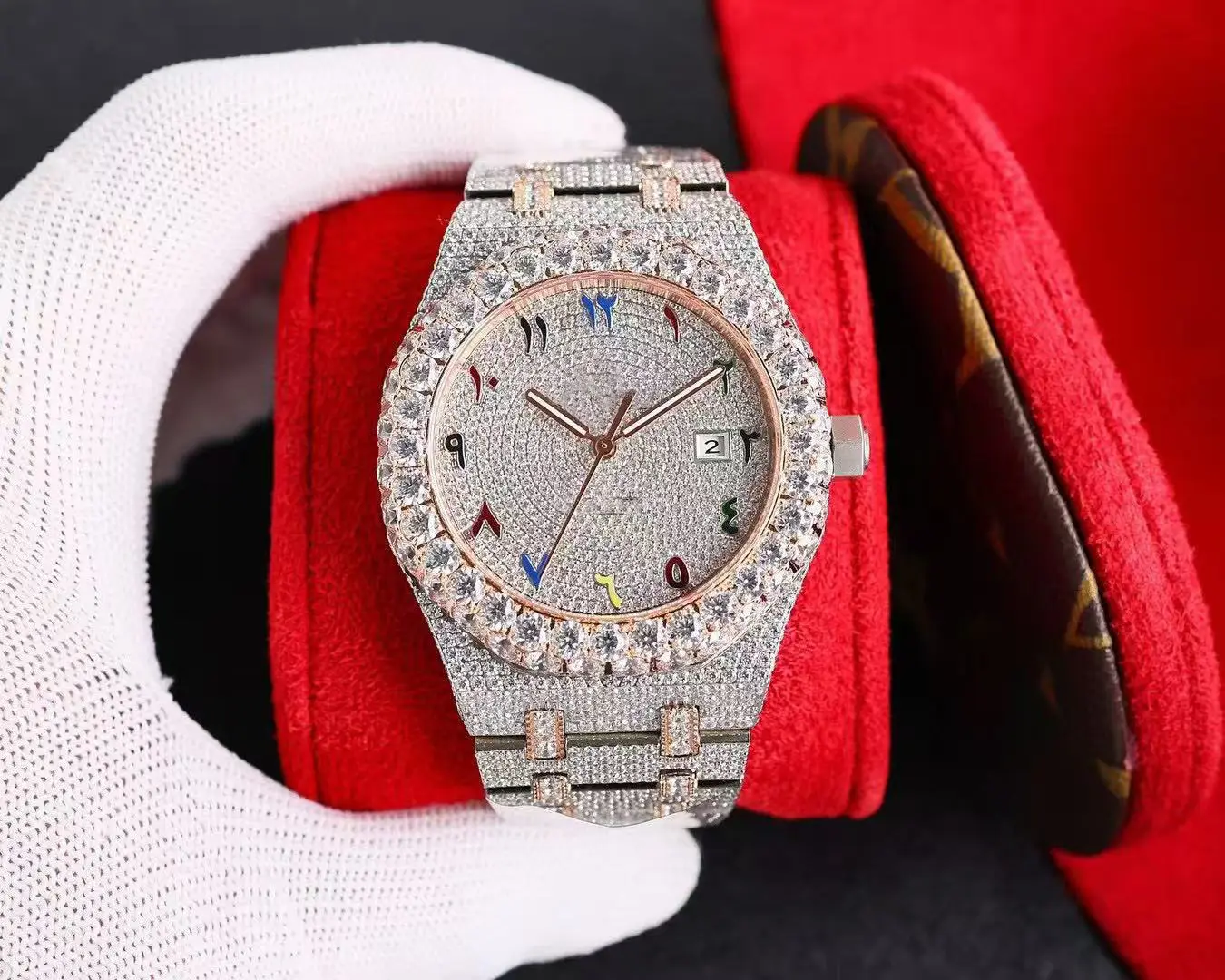 VVS D Colour Iced Diamond Moissanite Luxury Watch Automatic Mechanical Brass Chronograph Designer Hip Hop Diver Wholesale