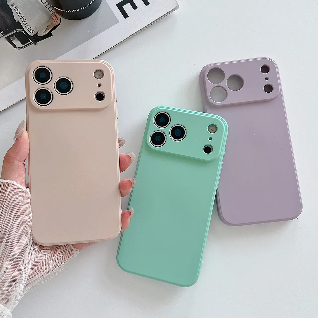 Customized Camera Protection TPU Silicone Phone Case for iPhone 12 13 14 15 16 17 Pro Max Plus Air Mobile Phone Cover Cases