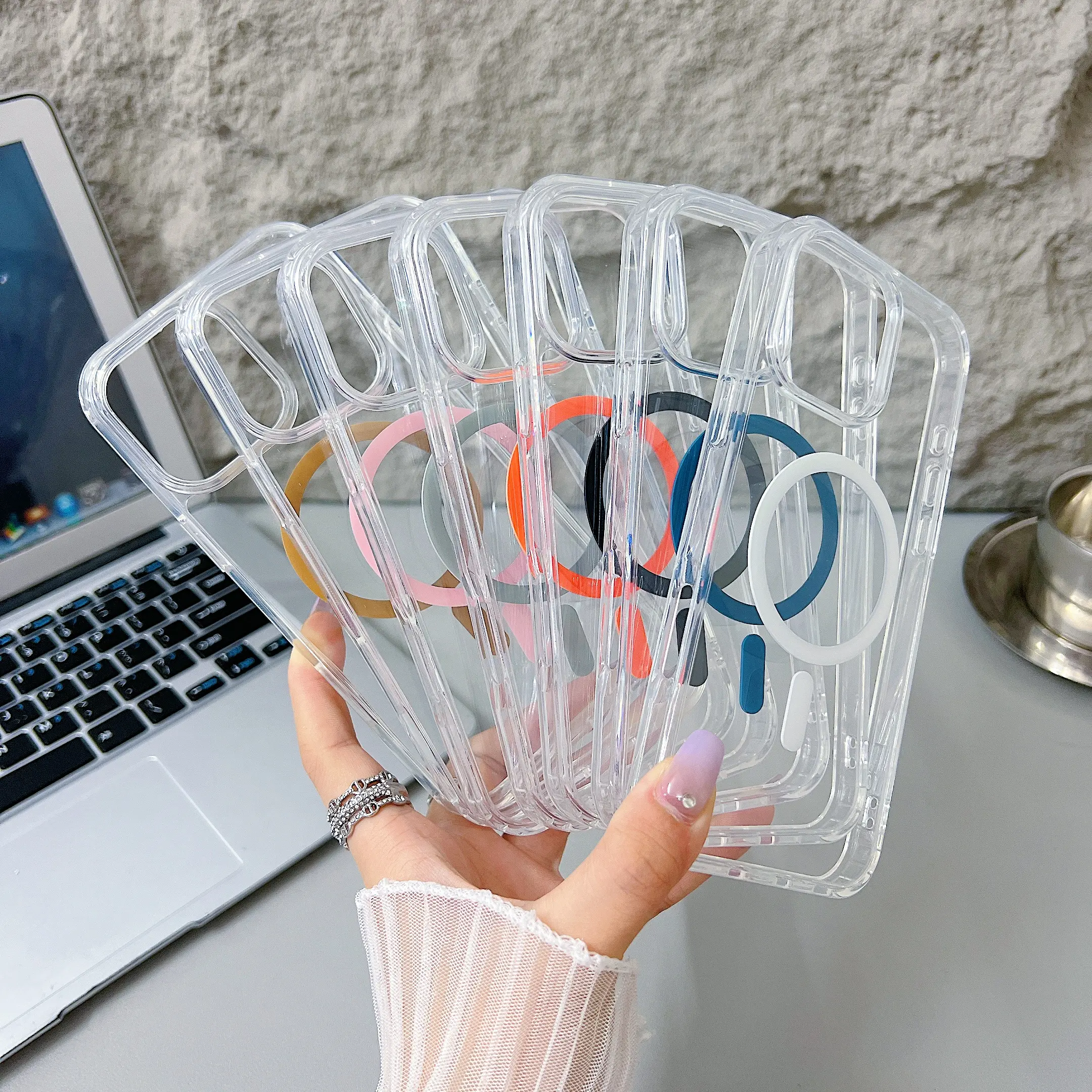 Original for Apple Iphone 17 16 Pro Max Clear Case Anti Yellow Thick Set Bulk With Magnetic Wireless Charger Shockproof