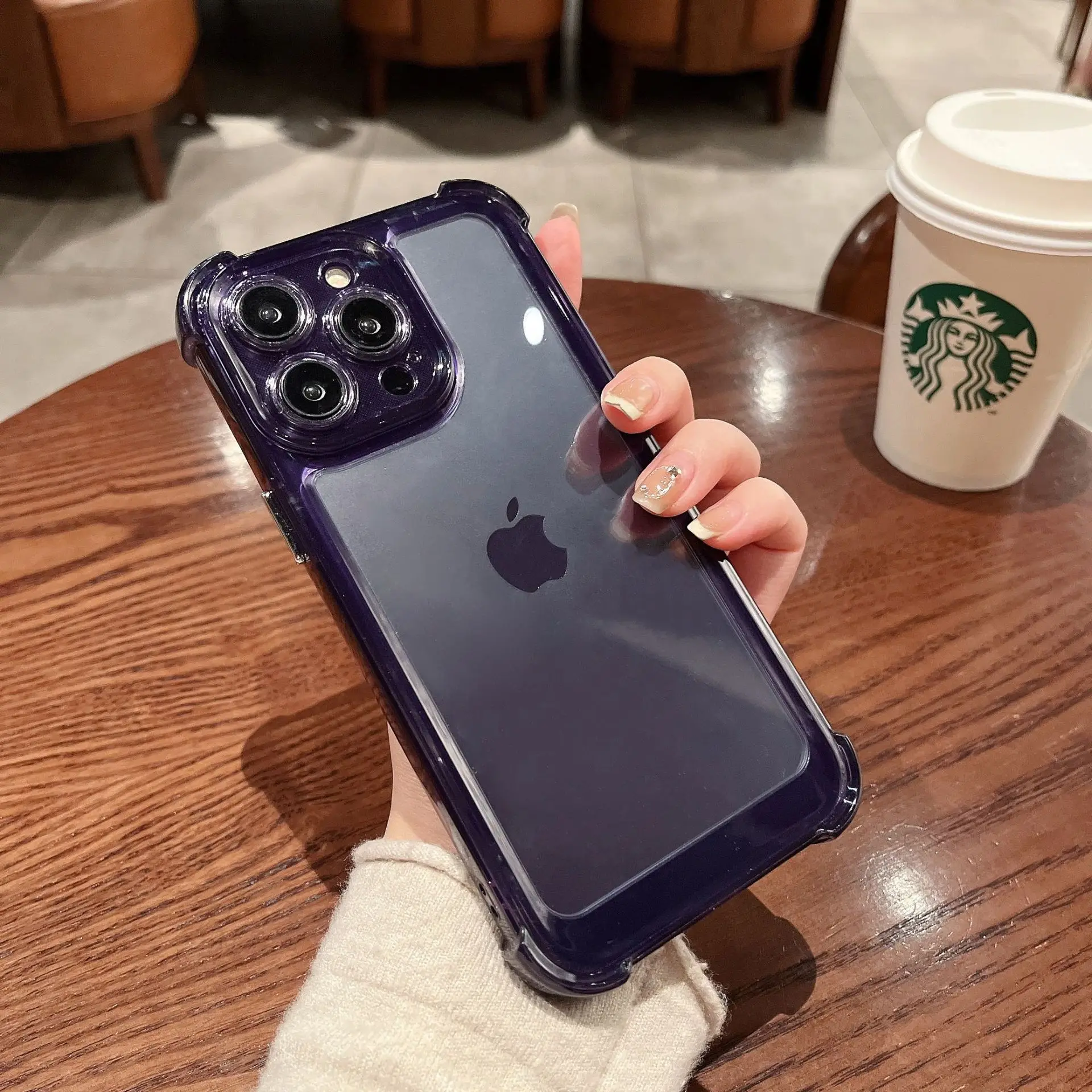 Waterproof Heat Resistant Phone case Luxury Phone Cases for Iphones Four Corner Thickened Color Space case 2-in-1 Phone case