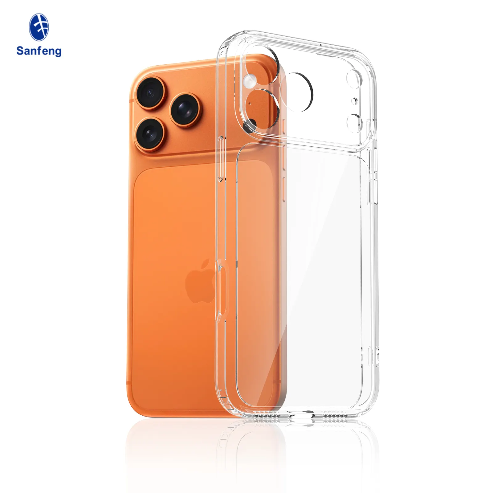 Factory Customized Pattern Anti-Scratch Anti-Yellow Clear Mobile Phone Case with Lens Film Protection for iPhone 17 Pro Max Case