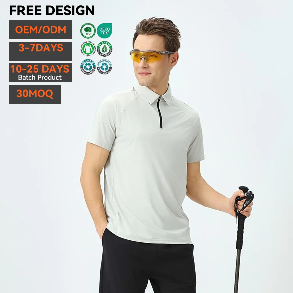 Wholesale Tactical Polo T-Shirt Quick Dry Breathable Spandex Loose Fit Outdoor Sports Training Custom Embroidery Golf Polo Shirt