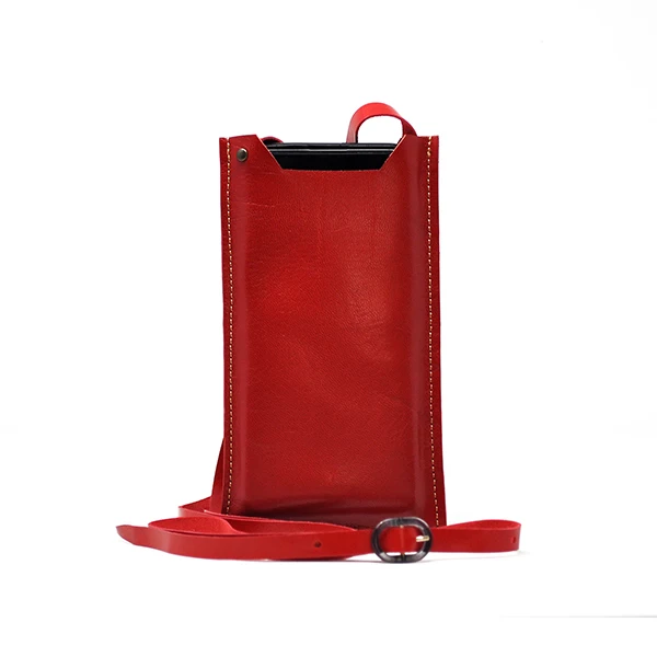Leather Full Cover Eco-Friendly Street Fashion Phone Case with Adjustable Shoulder Strap-while Stocks Least