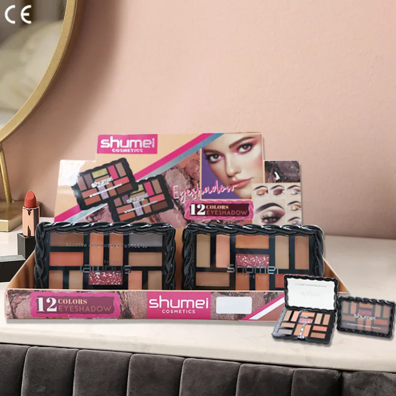 Full Set Vegan Cosmetic Gift Box for Girls Custom Labeling Including Eye Shadow Blush Concealer Contour Makeup