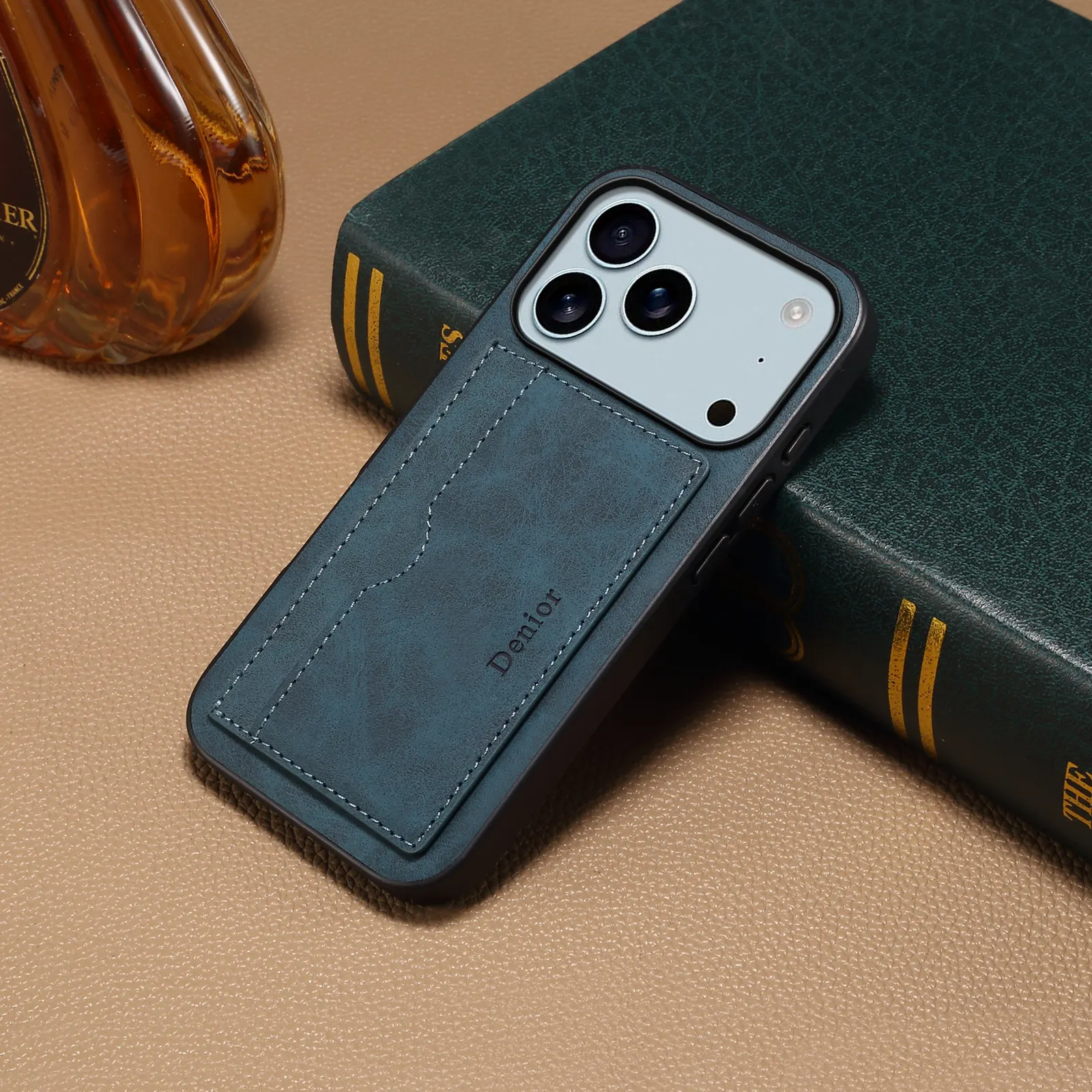 Denior | Vintage PU Leather Phone Case for iPhone 17/16 Series & Card Bag(1 Card Slots)