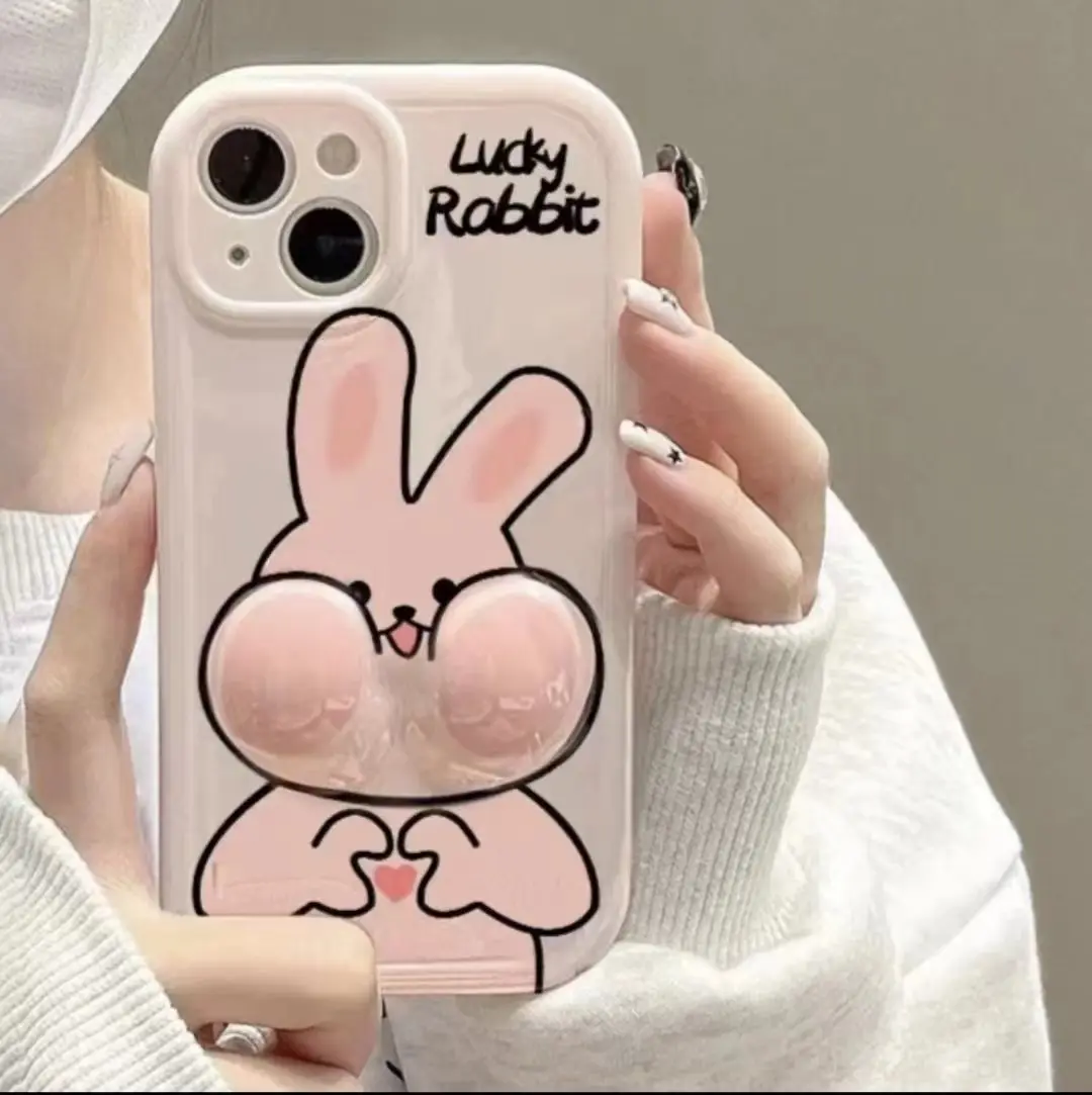 Stock Available Cute 3D Cartoon Phone Cases for iPhone 14 13 12 11 Decompression Back Cover for Women Girl