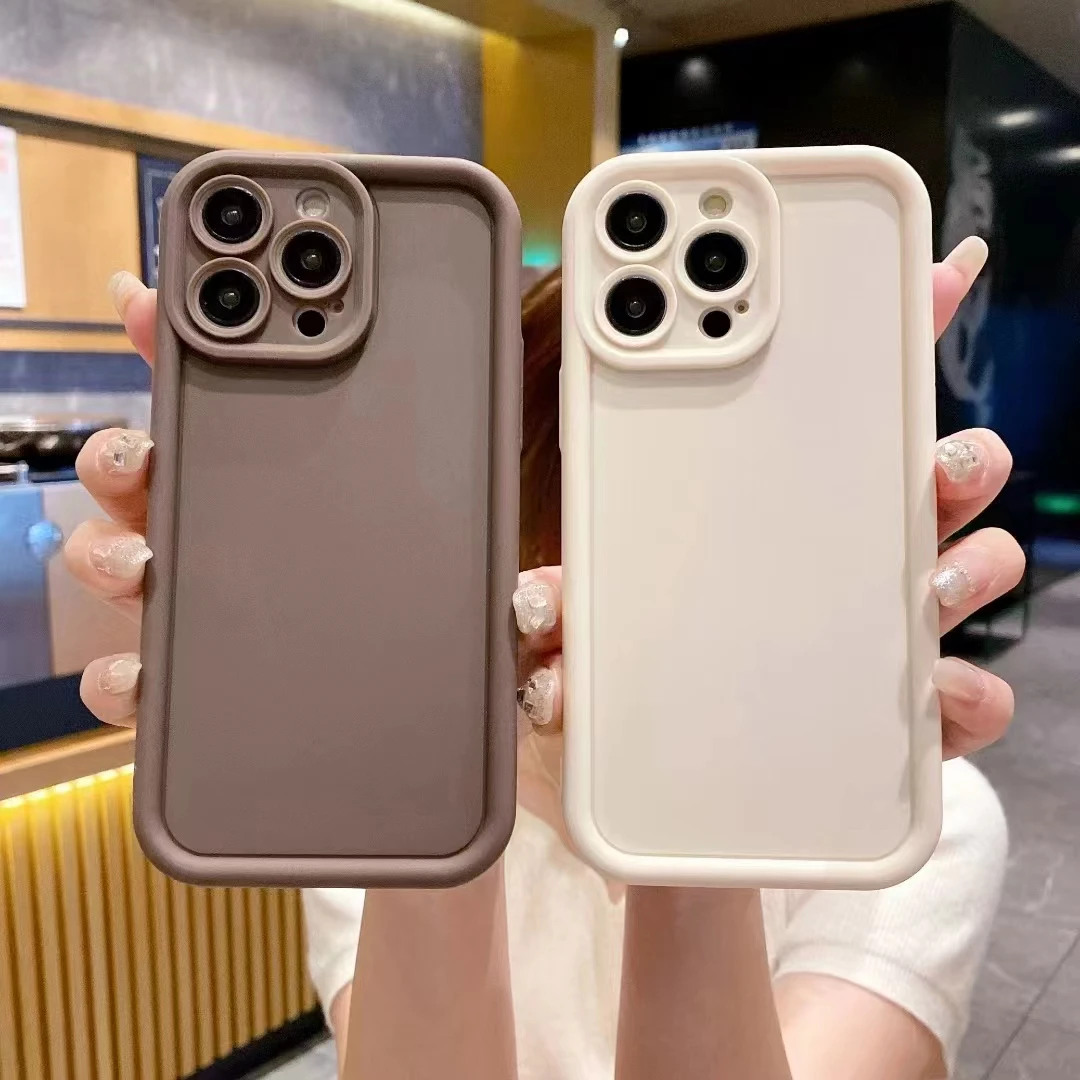 Fashion Silicone Tpu Phone Case With Independent Button Phone Case for Iphone 16 15 14 13 Pro Max Cover