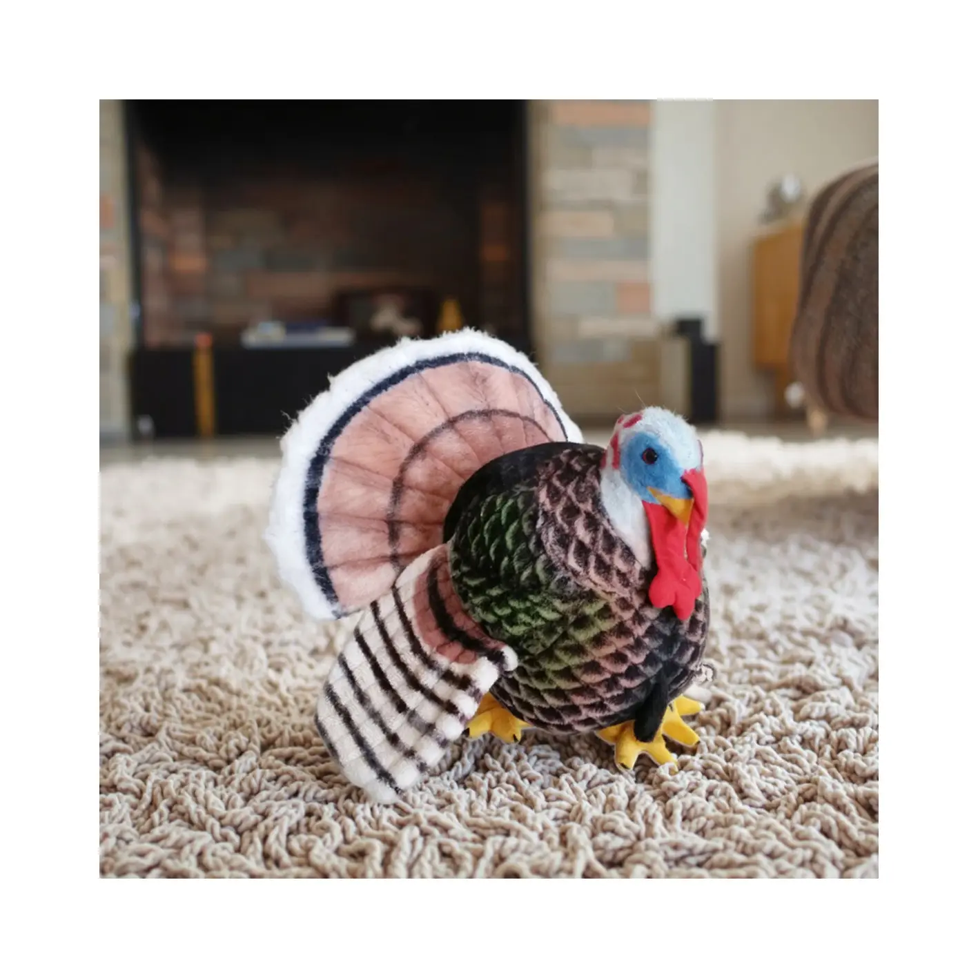 Custom Cheap Colorful Turkey Soft Stuffed Super Soft Plush Kids Toy Unisex Cotton and Polyester with PP Filling Babys Gift