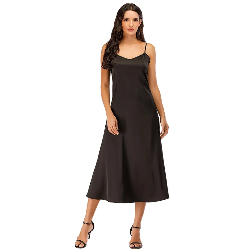 Women's Long Dress With Striped Shirt and Short Sleeves Fashionable Women's Casual Sleeveless Casual Dresses