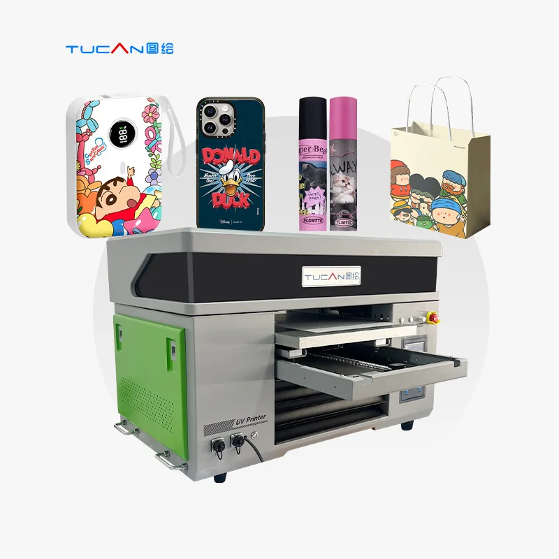 TUCAN 4060 A2 EPS XP600 DX11 Uv Printer Bottle Mug Phone case Metal Uv Dtf Printer Led Flatbed Printer Optional 3 in 1 Inkjet