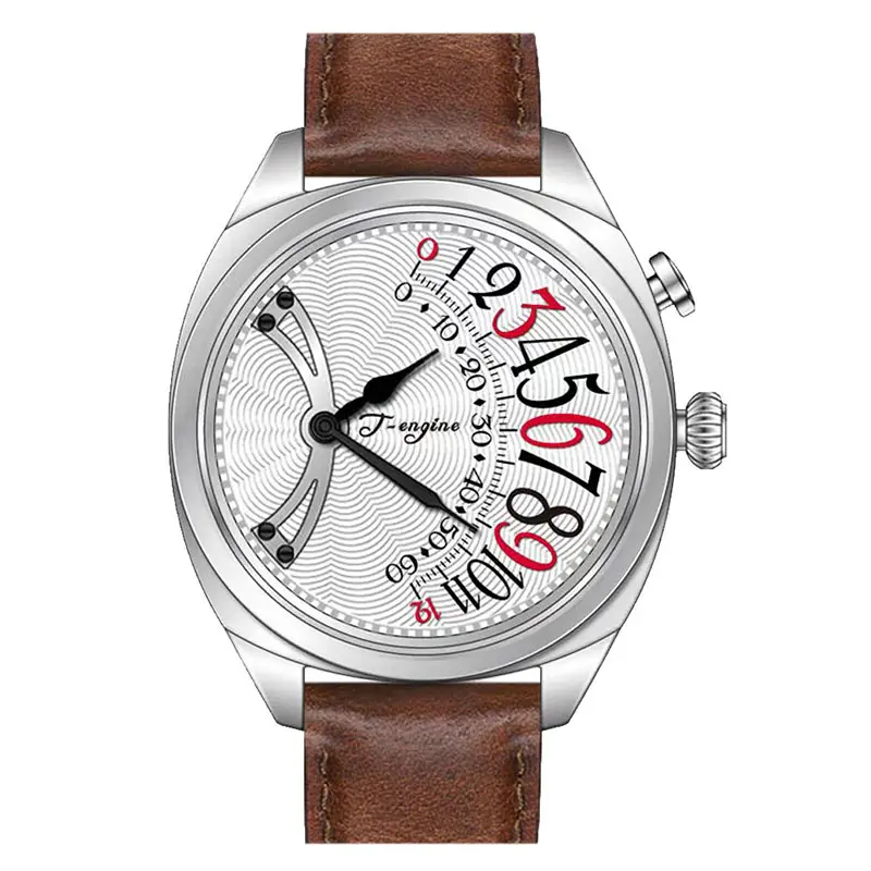 Unisex Mechanical Watch Women Men Genuine Leather Strap Gearbox Movement Classic Casual Style Comfortable Wearing Gearbox Watch