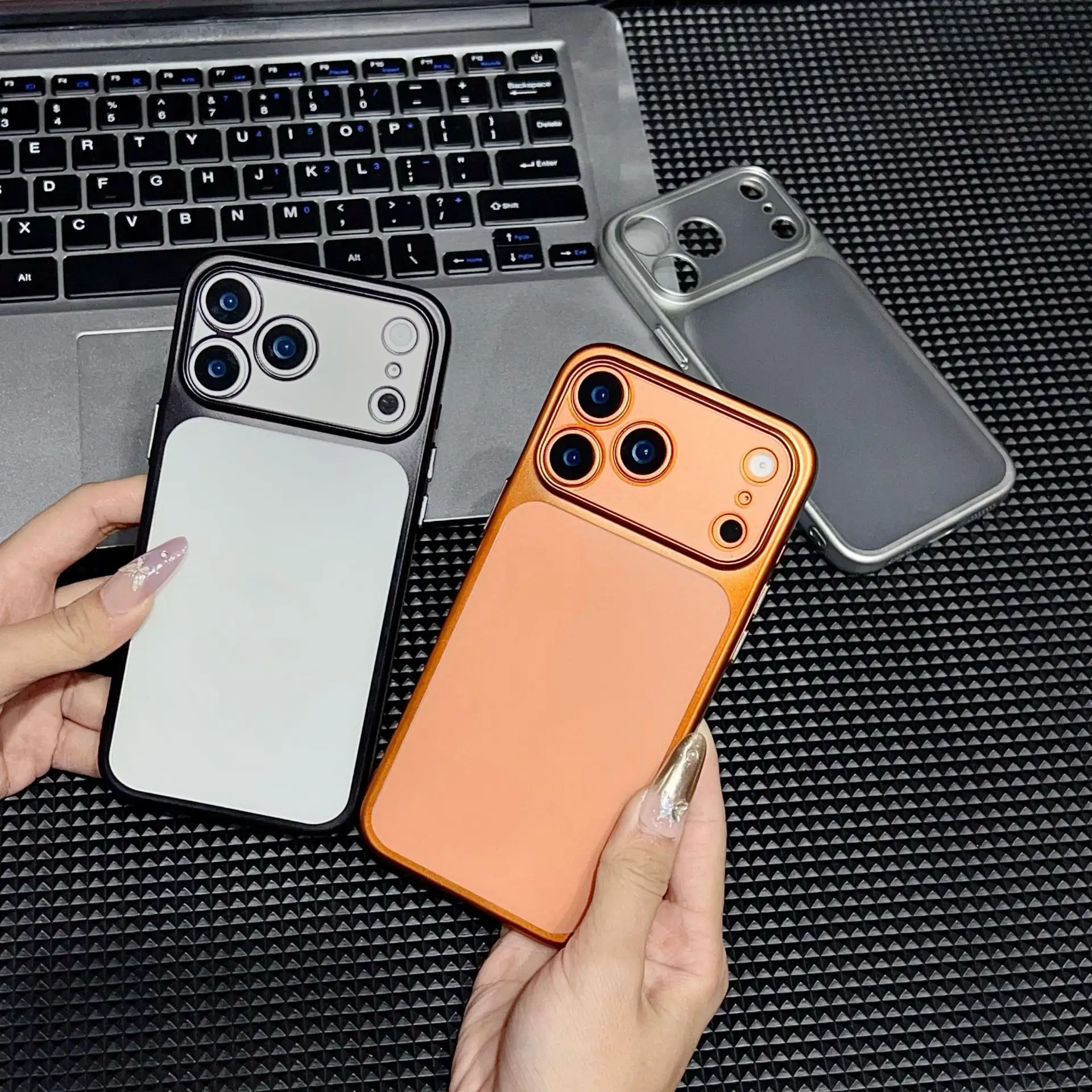 Luxury Transparent Matte Phone Case for iPhone 17 Pro Air 17 16 15 14 13 Pro Max Ultra-thin Soft Protection Metallic Color Cover