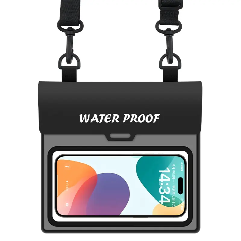 Portable Waterproof PVC Phone Wallet Phone Case with Adjustable Band/Crossbody for Outdoor Sports Hiking Camping