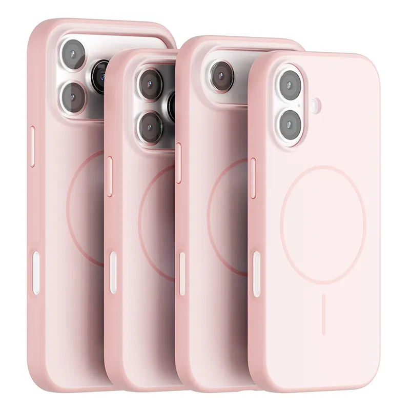 Direct Factory Sale Multiple Colors Available Fashion Magnetic TPU PC Shockproof Wireless Charging Phone Case Camera Protector