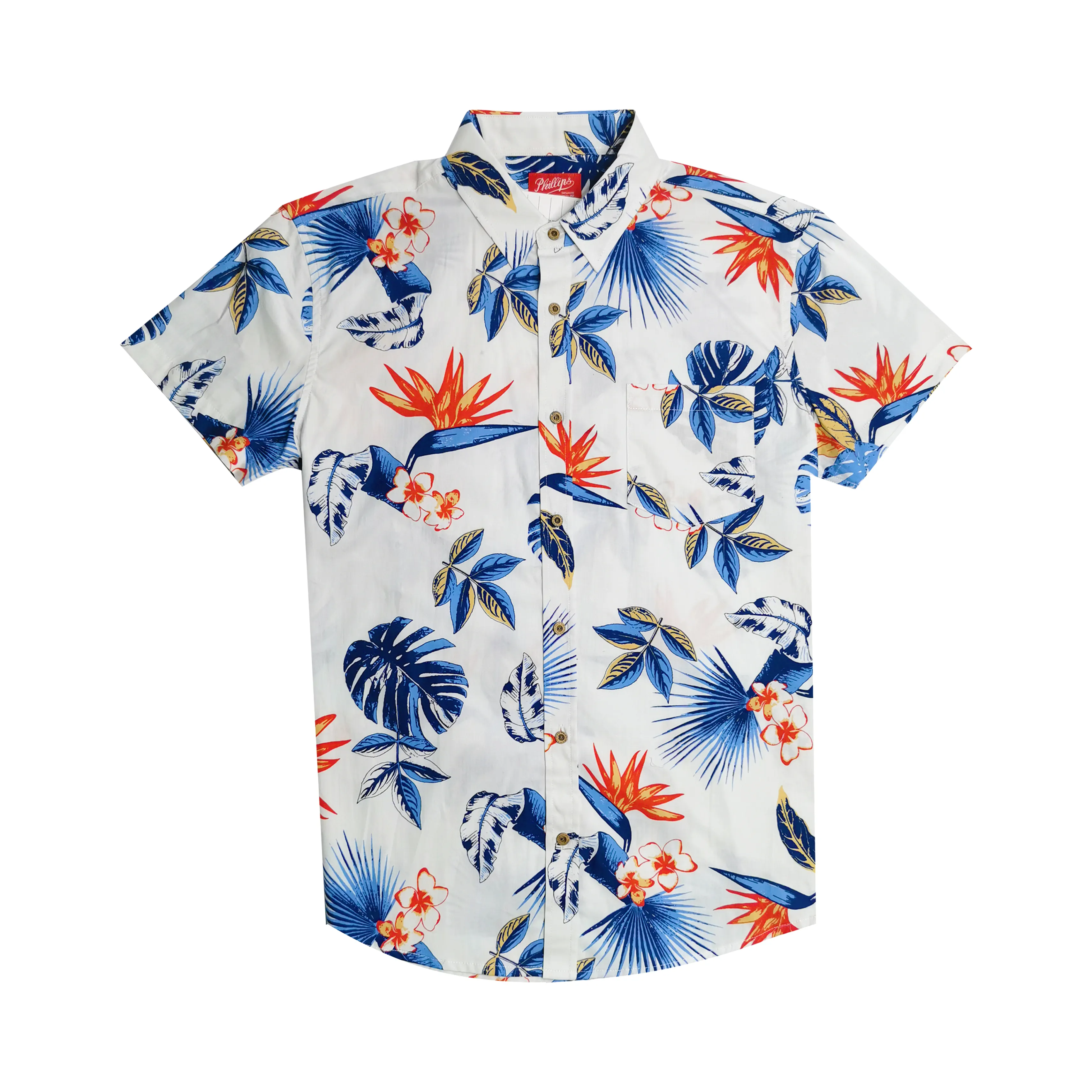 Aloha CUSTOM Printed 100% Cotton Man Button up Shirt Beach Shirt Dress Men Hawaii Shirts for Vacation