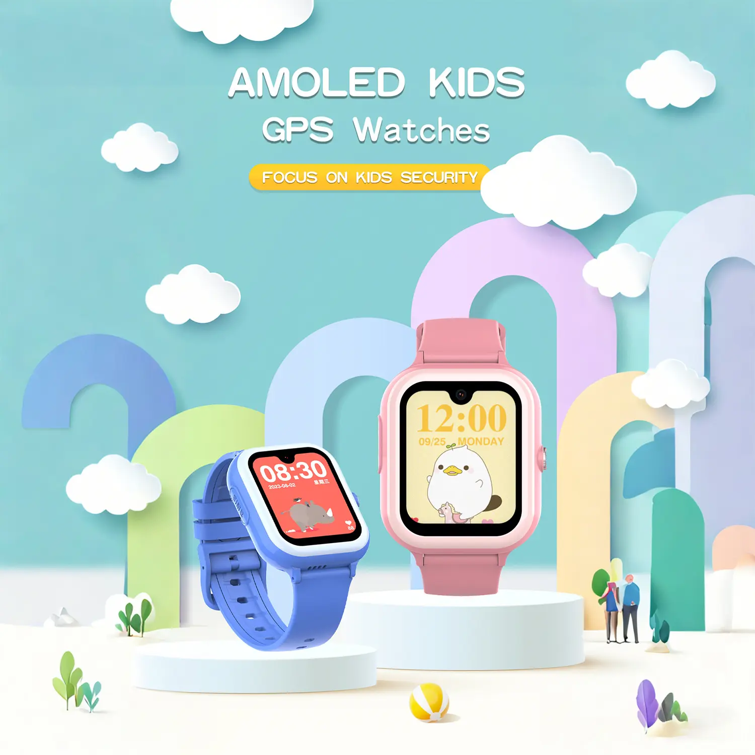 GPS Kids Smart Watch Waterproof Children's Student Watch GPS Tracking Locator Alarm Clock Voice Chat SOS Anti-lost Child Gifts